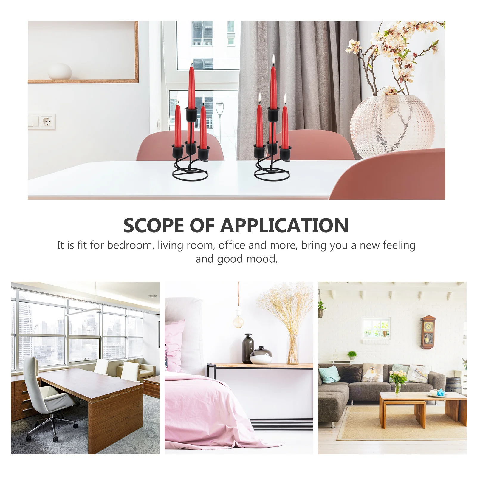 

Vintage Retro Iron Candlestick European Decorative Stand Household Holder Adornment Iron Candlestick