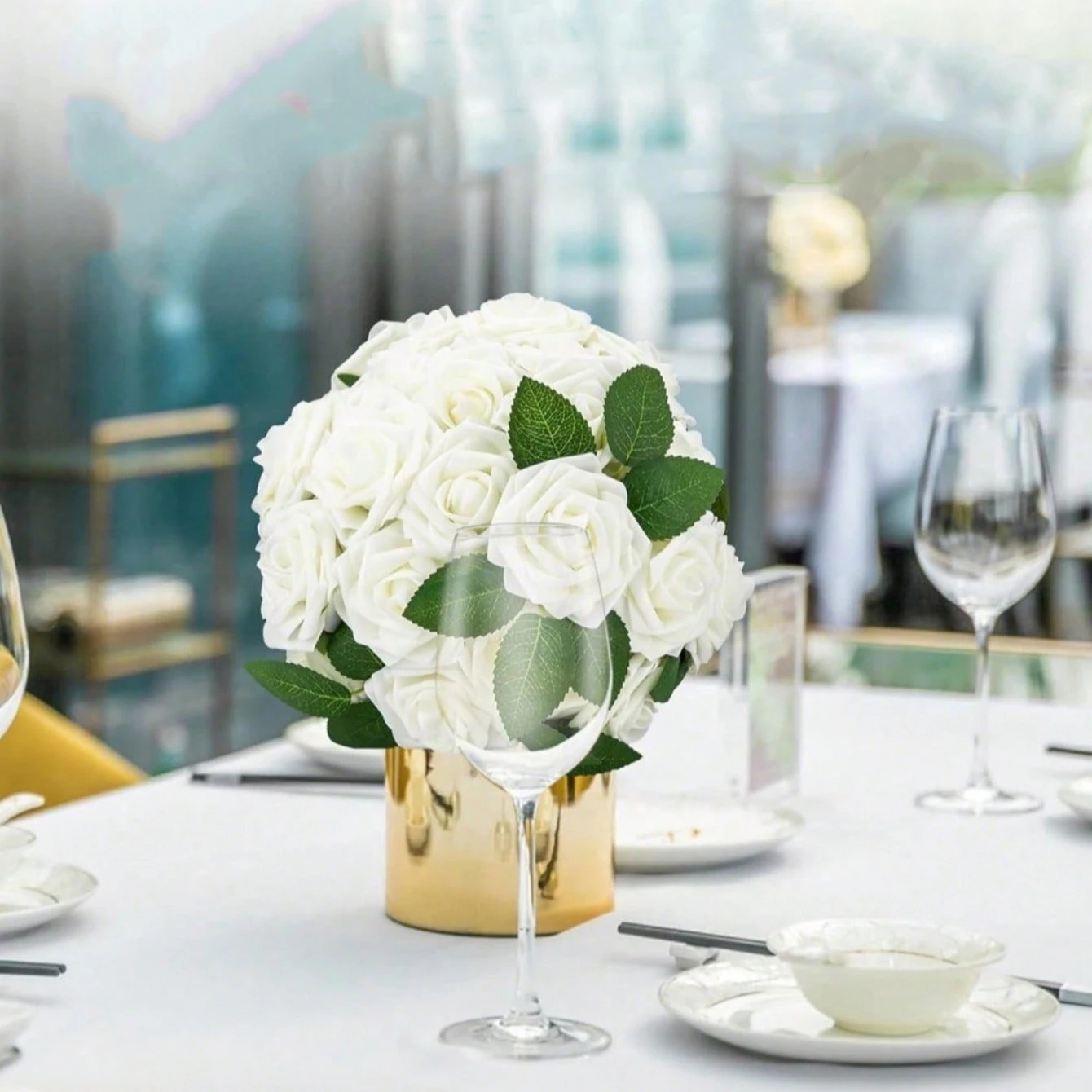 25 Stück künstliche Rosenblumen aus Schaumstoff, künstliche Blumen für Valentinstag, DIY-Geschenke, Ornament, Hochzeit, Heirat, Dekoration, Heimdekoration – Detail 3