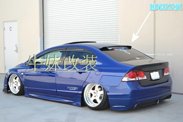 Car Styling 2006-2015 per Honda Civic Spoiler FD2 materiale PMMA di alta qualità tetto auto visiera parasole spoiler