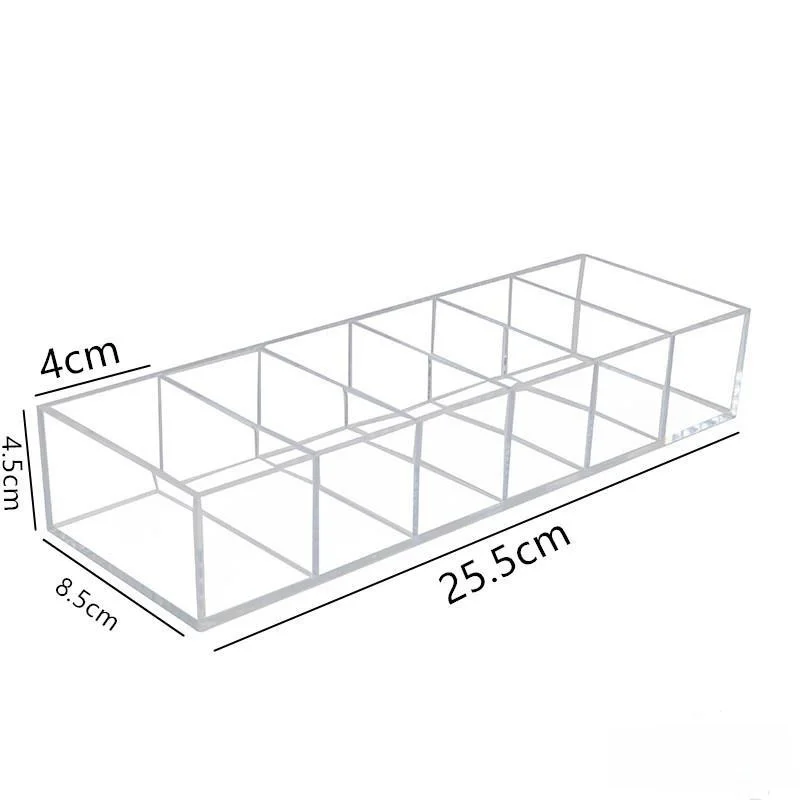 Acrylic Stamp Card Bank ID Name Card Organizer Box Rectangle Transparent Storage Box Desktop Organizer Simple Style Plastic M...