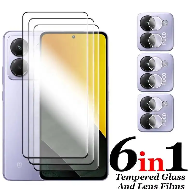 

5G Screen Protector Full Cover for Xiaomi Tempered Glass For Poco M7 Pro Camera Lens Film