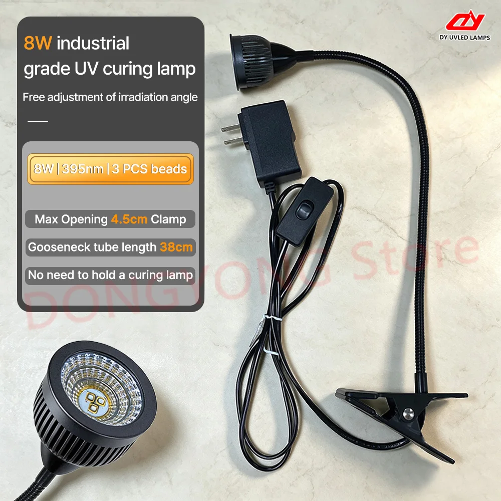 8W high-power UV curing lamp, suitable for cosmetic grafting of nails and false eyelashes, fast curing and drying
