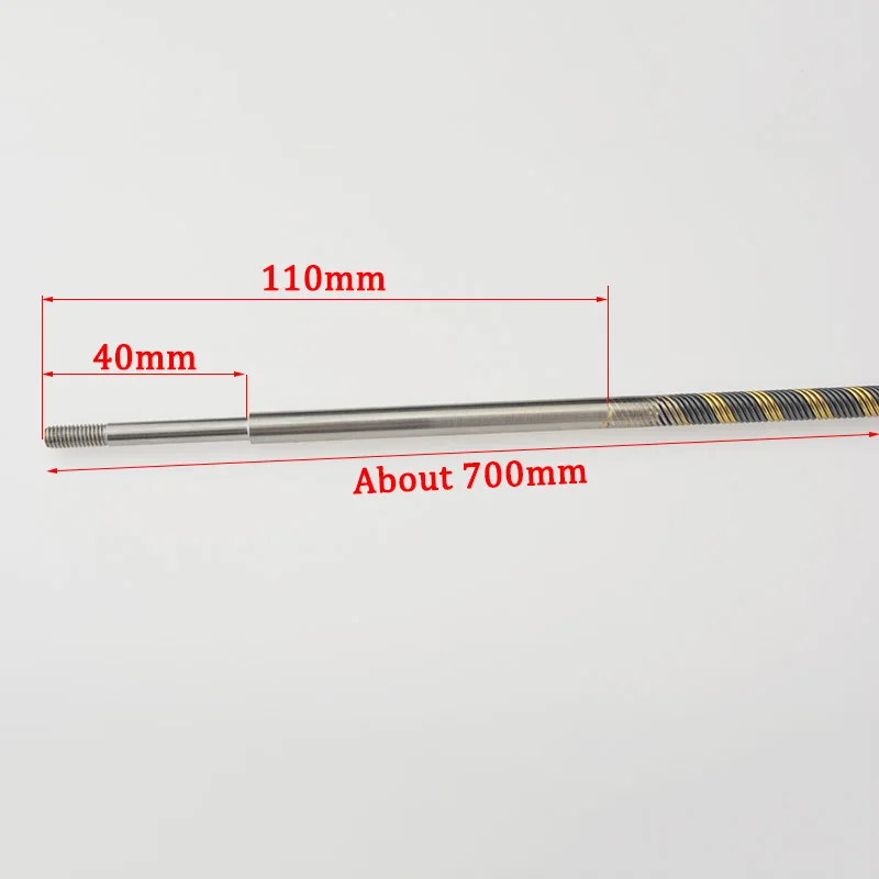 RC هايت الجودة اليسار/اليمين 6.35 مللي متر 1/4 "رمح مرن إلى 4.76 مللي متر 3/16'' الدعامة رمح حوالي 700 مللي متر الكابلات المرنة لقارب الغاز نيترو RC