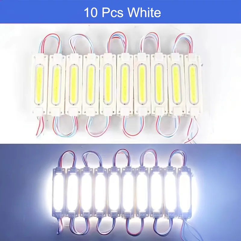 10/20pcs 12V 24V White Color COB LED Injection Module High Bright 2.4W Waterproof for LED Sign Backlight Advertise Lighting