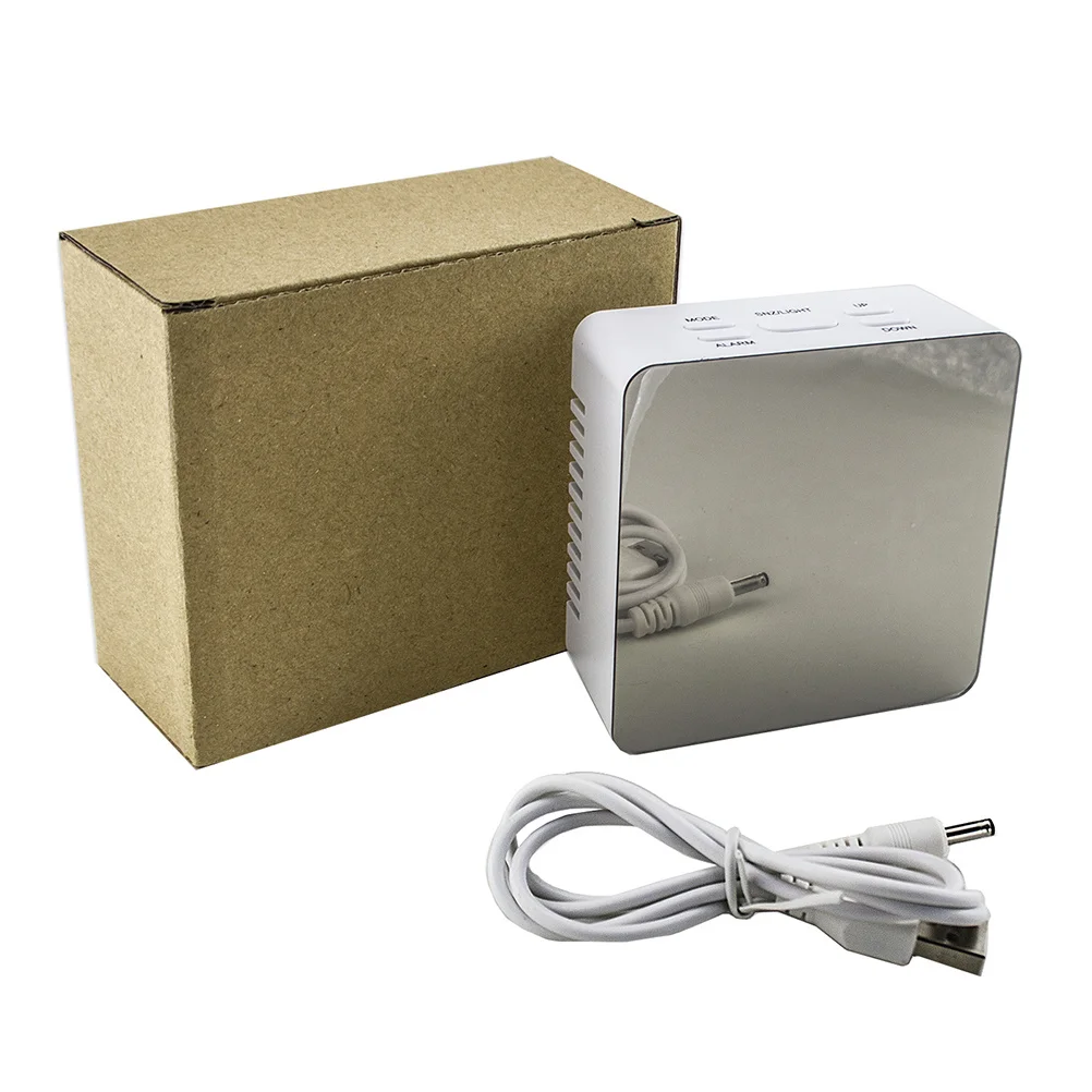 

Mirror Surface Luminous Digital Alarm Clock Large LED Screen Elegant Design Bedroom Office Study Decorative Electronic Clock