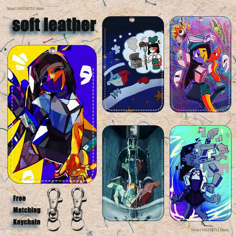 E-Ena Graficzny Estetyczny Brelok do Kluczy z Motywem Deszczu i Skał, Etui na Karty Bankowe, Biznesowe, Pracy, Studenckie, Ochronne Etui na Kartę Autobusową