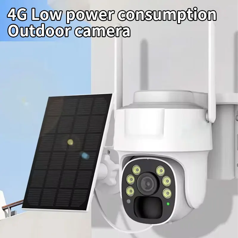 

3MP 1296P V380pro APP Solar Power 4G Camera Full Color AI Humanoid Detection Home Security CCTV Monitor