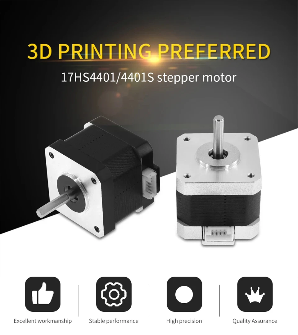 Nema17 Schrittmotor 17HS4023 17HS4401S 4Motor 2BGYH 4-Leiter 1,0A 13N.cm für CNC-Lasergravurmaschine 3D-Druckerteile – Detail 1