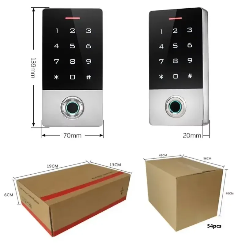 Fingerprint lock Waterproof Electric lock outdoor Access Controller Smart RFID Card Keypad Reader Standalone