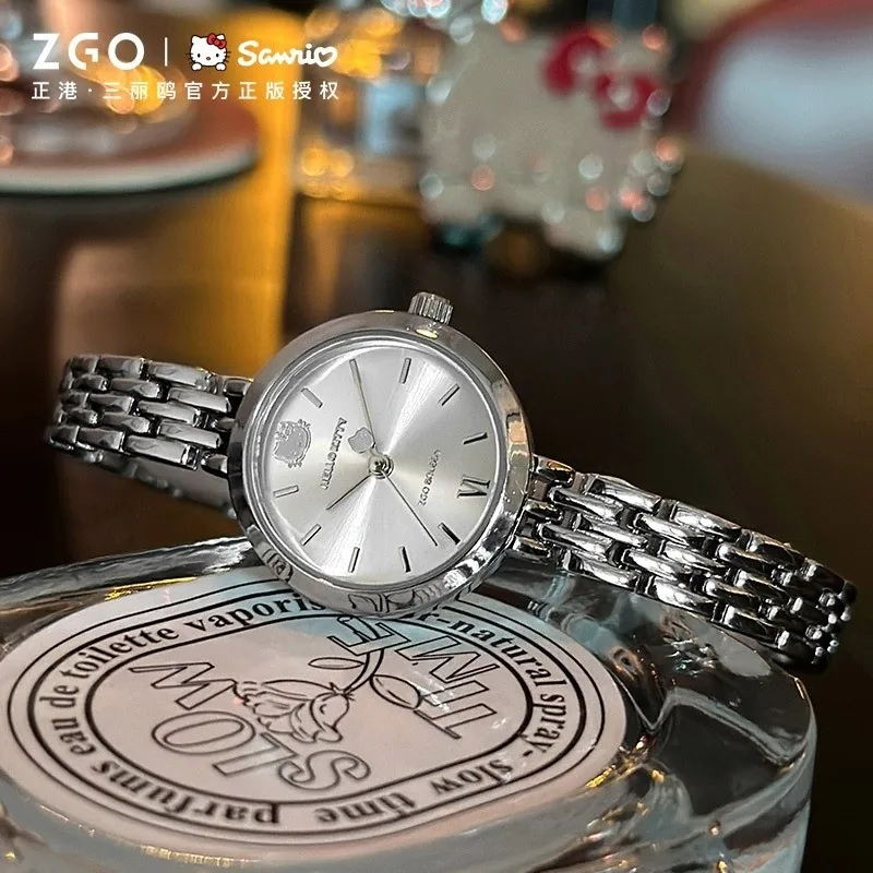 ZGO Sanrio 헬로 키티 여성용 시계, 학생용 다용도, 방수 쿼츠 시계 295