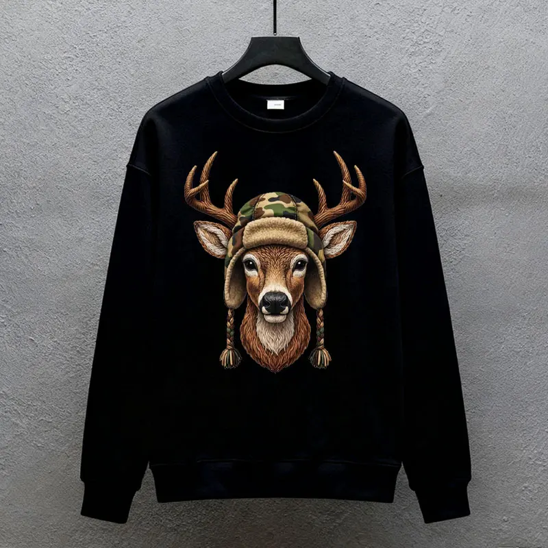 البلوز الذكور وسيدة الغزلان رئيس في قبعة كامو الغزلان الصيد فو الغزل مزلاج هوك العصرية باك قميص الفيروسية عيد الميلاد البلوز #3