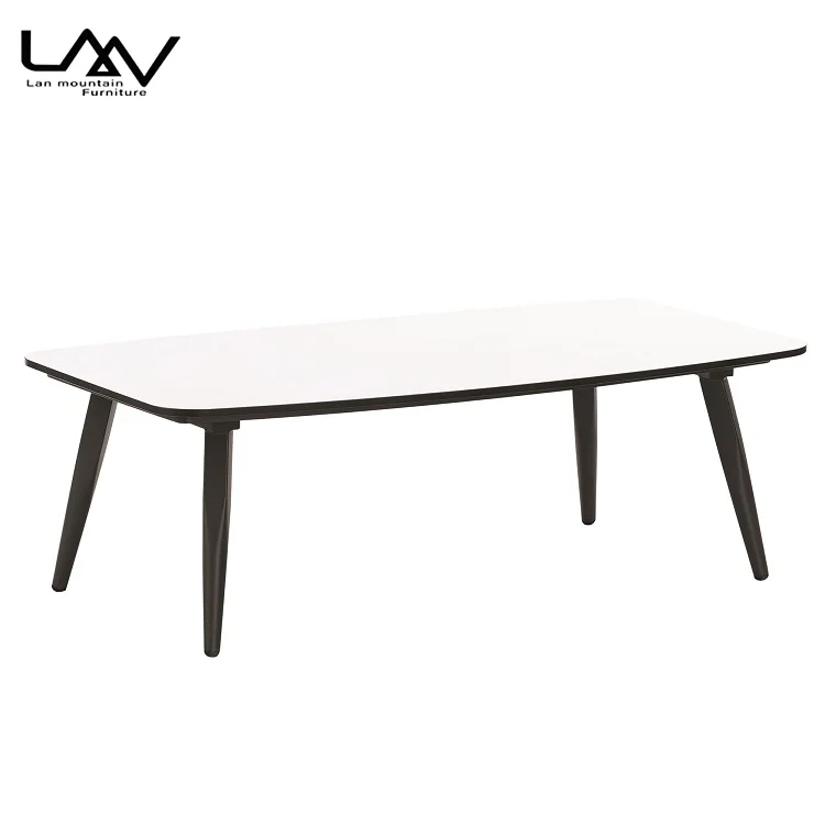 Modern Simple Outdoor Rectangle Coffee Table Garden patio balcony aluminum frame Slate top coffee table furniture