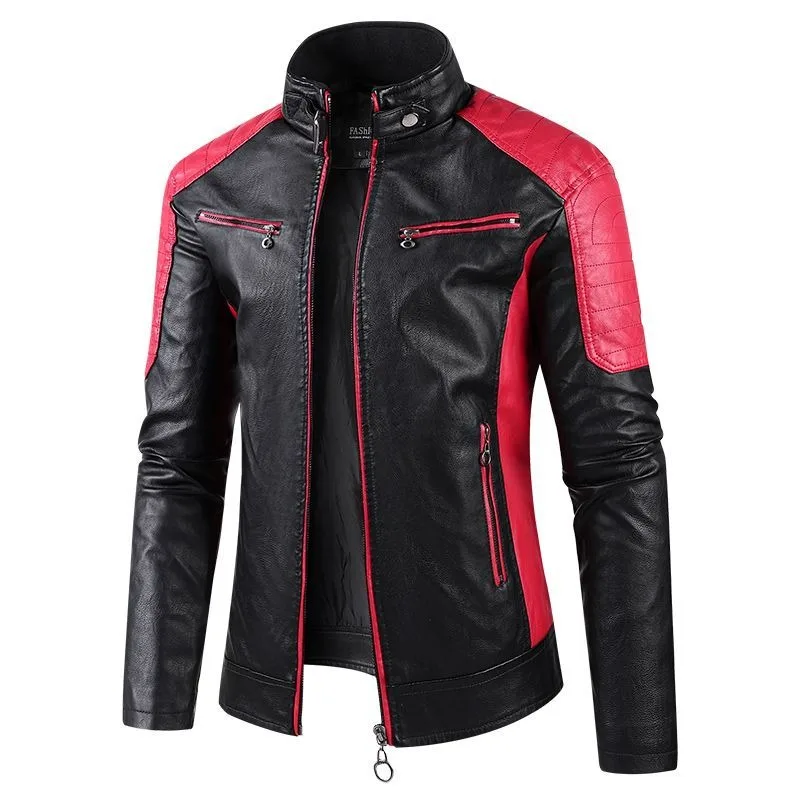 

Classic Retro Motorcycle Biker Jacket Men's Waterproof Windproof Leather Riding Coat for Autumn Spring Outdoor Adventures​