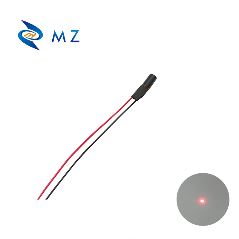 Compact Mini D6mm 650nm 0.5mw 1mw 5mw 10mw Red Dot Laser Diode Module Glass Lens Industrial Grade