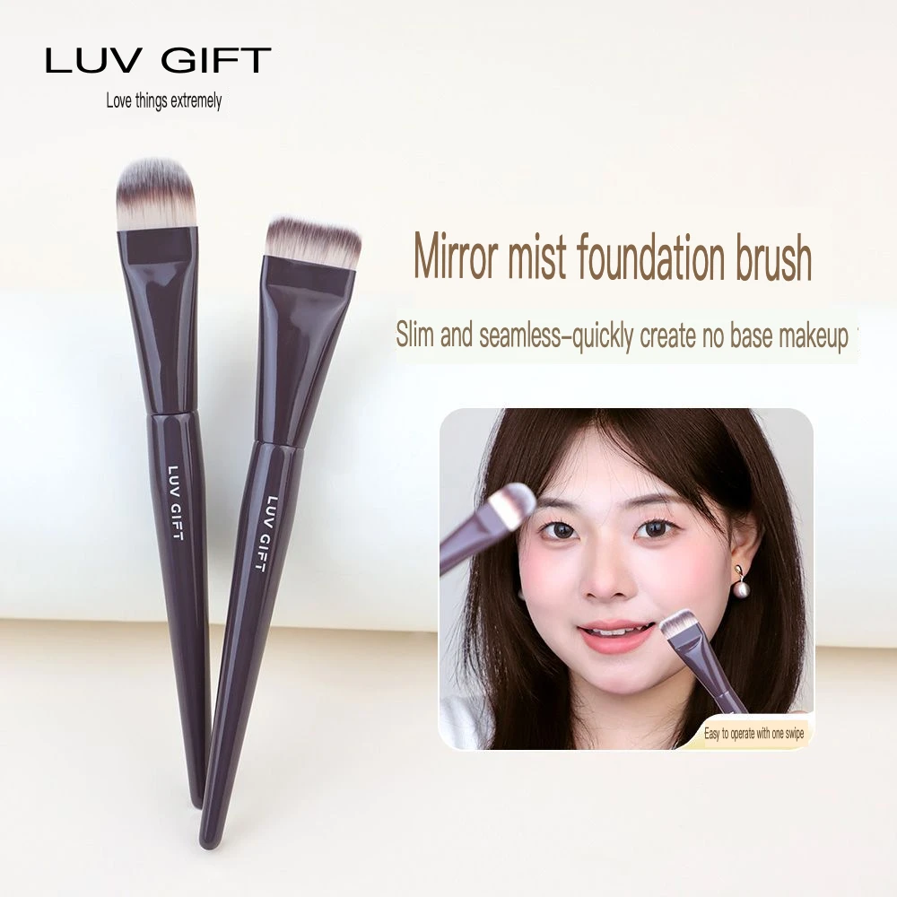 Love For Beauty Extreme Mirror Mist Brush, Tongue-Shaped, Professional Makeup Artist's Choice, Non-Absorbent, Flat-Headed,