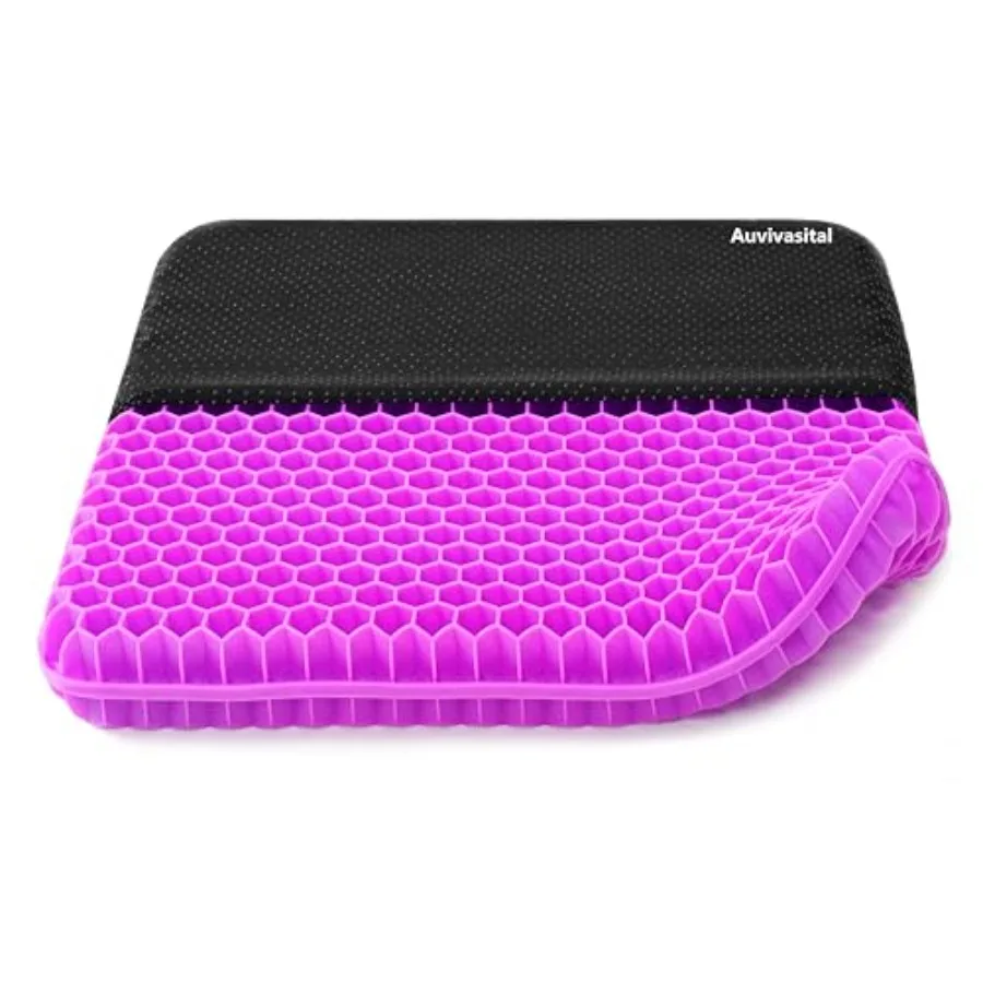 

Plus Size Gel Seat Cushion for Long Sitting Extra Large and Thick Seat Cushion for Back Hip Sciatica Tailbone Pain Relief Use f
