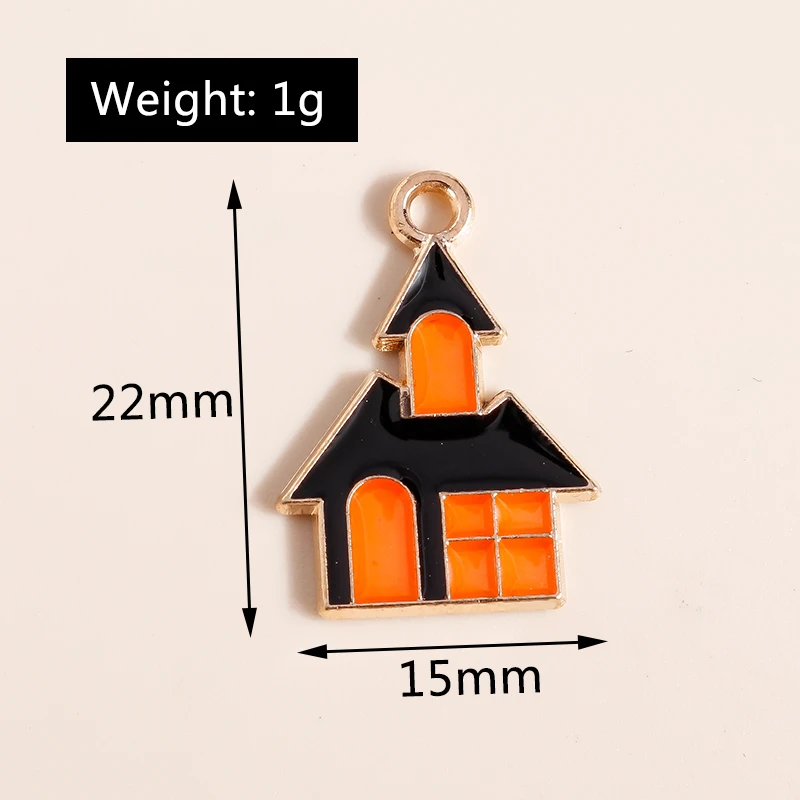 20 Stück süße Emaille Halloween Geist Kürbis Fledermaus Charms für Schmuckherstellung Ohrringe Anhänger Halsketten Armband DIY Bastelbedarf – Detail 7