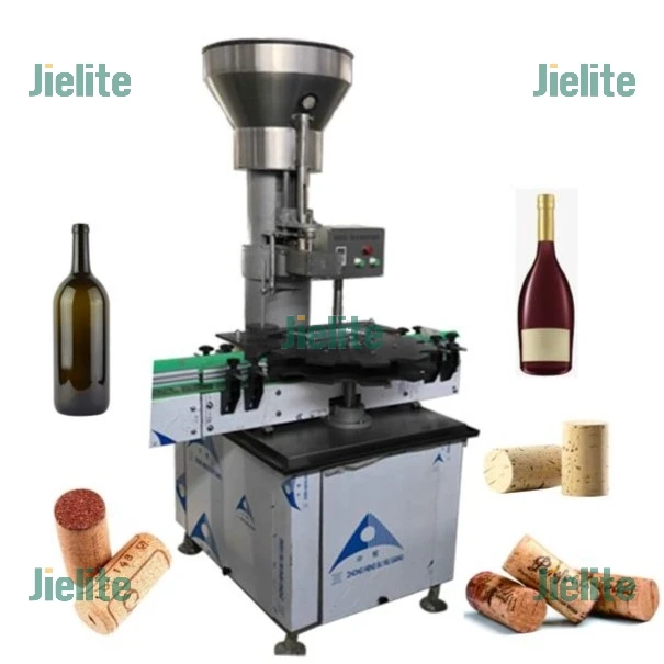 Automatic Wine Corking Machine Whisky Bottle Capping Machine Glass Jar Bottle Cork Cap Press Machine