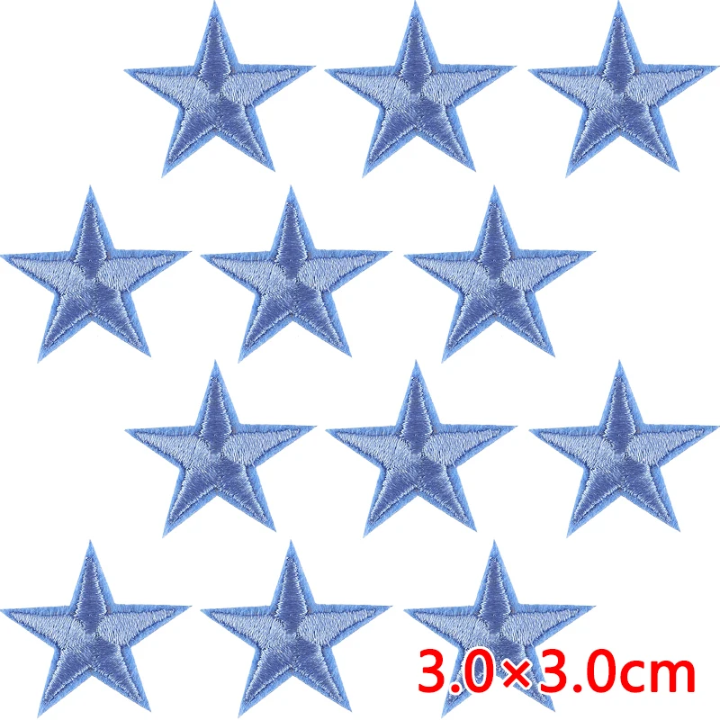 10 Stück Eisen auf Patches fünfzackigen Stern für Kleidung Lot Bulk Großhandel bestickt süße kleine Jacke Thermocollant Mochila nähen – Detail 11