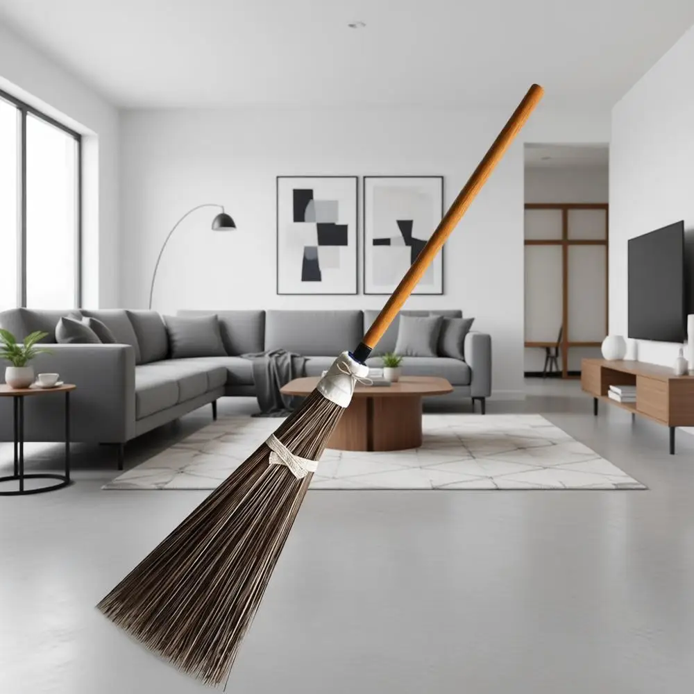 

55-дюймовая сверхпрочная метла для патио, сада, дома, гаража и открытых пространств.