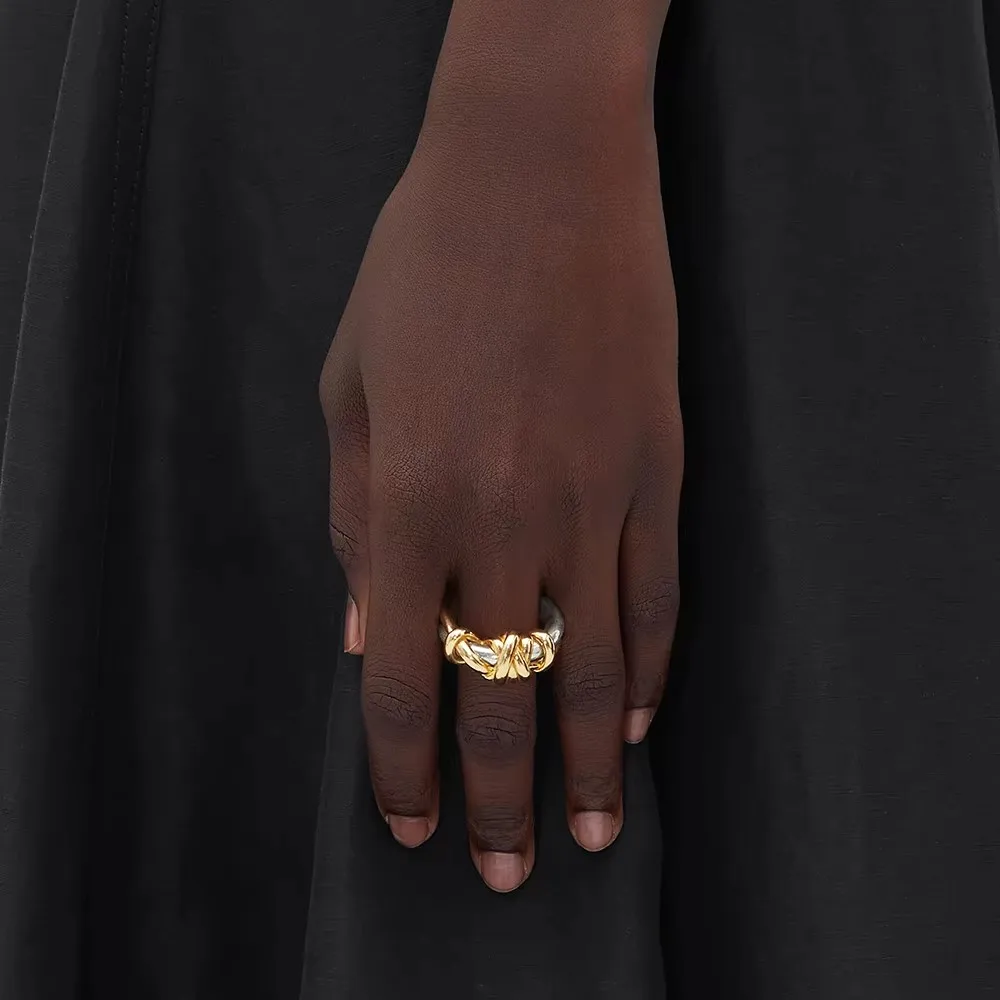 Women's Waterproof Zircon Wedding Ring, 18K Gold Plated