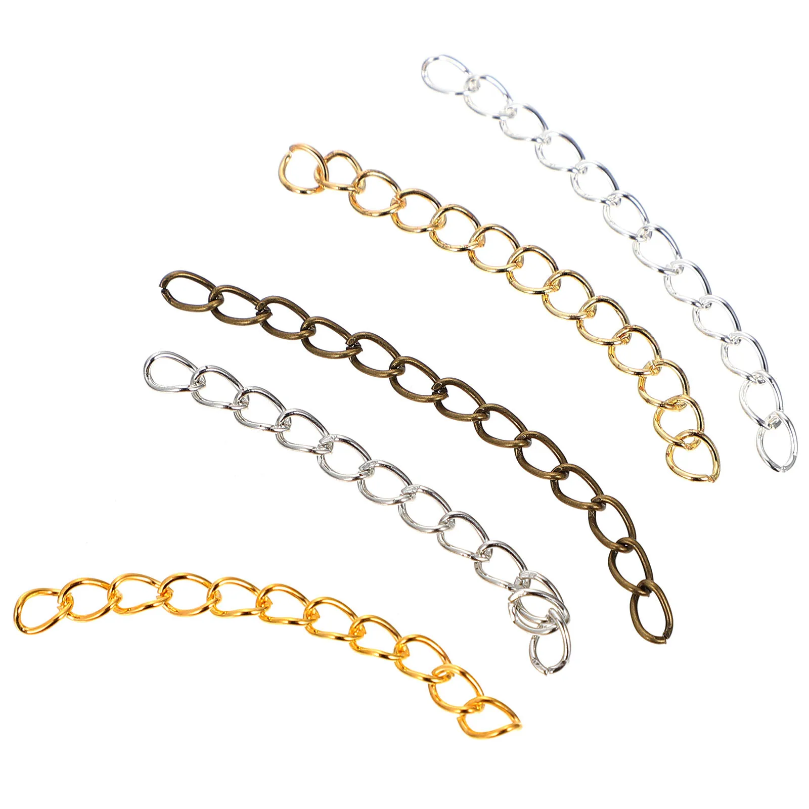 

500pcs Adjustment Chain Craft Link Stainless Steel Jewelry Chains Bracelet Extender DIY Supplies Bright Smooth