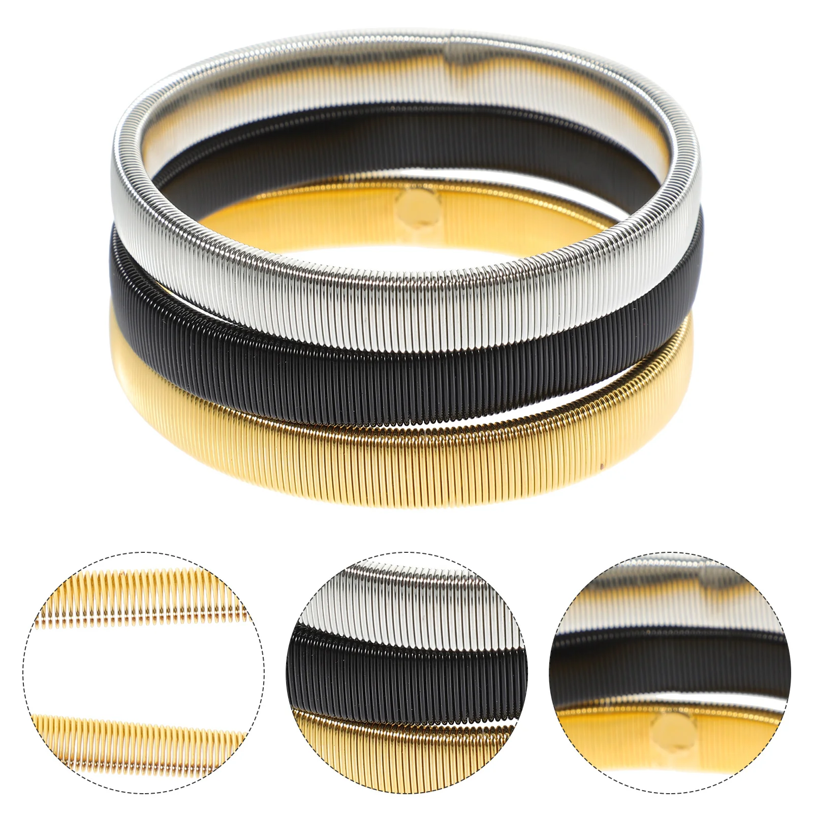 

6pcs Metal Spring Bracelet Armbands For Men Stylish Shirt Sleeve Garters Suit Accessories Adjustable Arm Bands