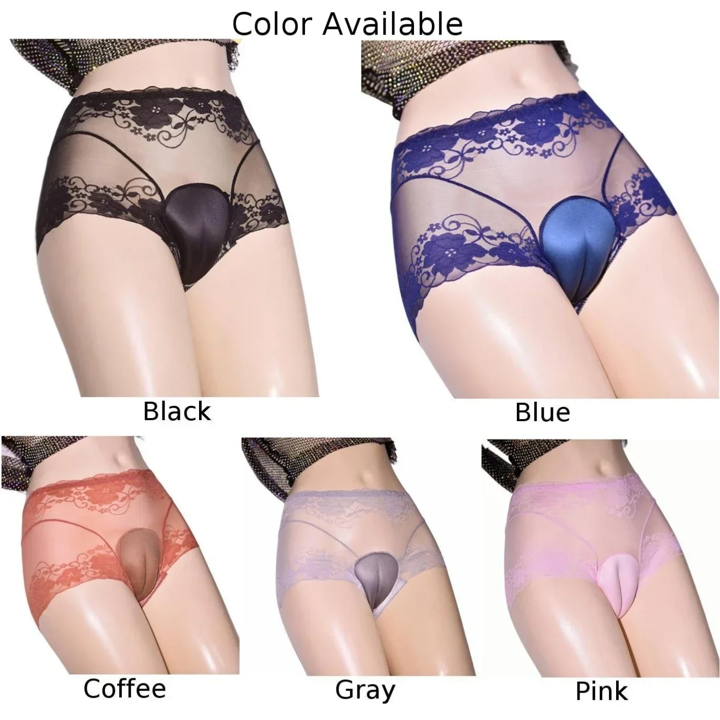 Men Crossdress Underwear Transgender Boxer Briefs Camel Toe Panties Sissy Pouch Lingerie Bulge Pouch Knickers Fake Vagina image 5