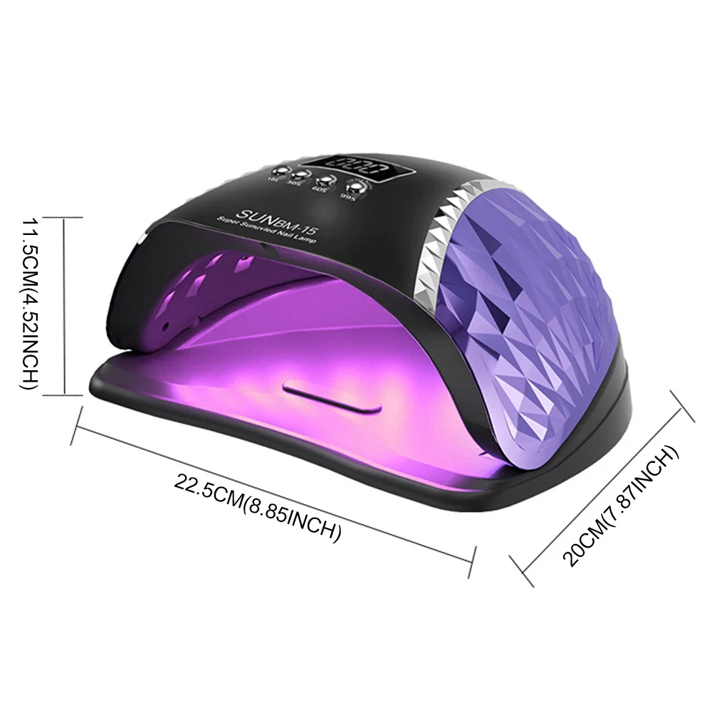 Lampa LED do manicure z odłączaną podstawą i 4 ustawieniami czasowymi Lampa UV do salonu paznokci z czerwonym światłem do szybkiego utwardzania lakieru żelowego do paznokci