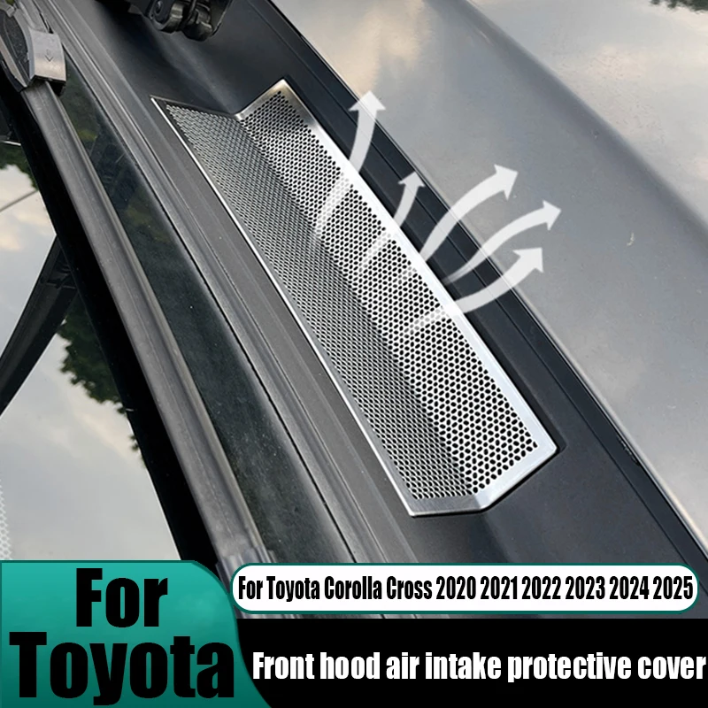 Engine hood vent protection cover dust-proof car modification supplies For Toyota Corolla Cross 2020 2021 2022 2023 2024 2025