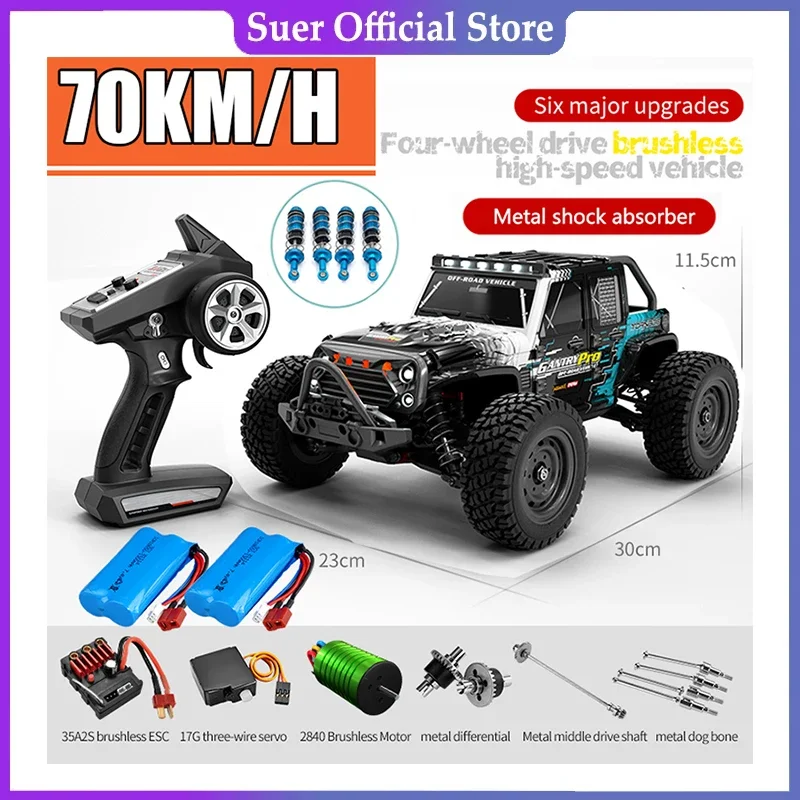 

Rc Cars 16103Pro 50km/h Or 75km/h With LED 1/16 Brushless Moter 4WD Off Road 4x4 High Speed Drift Monster Truck Kids Toys Gift