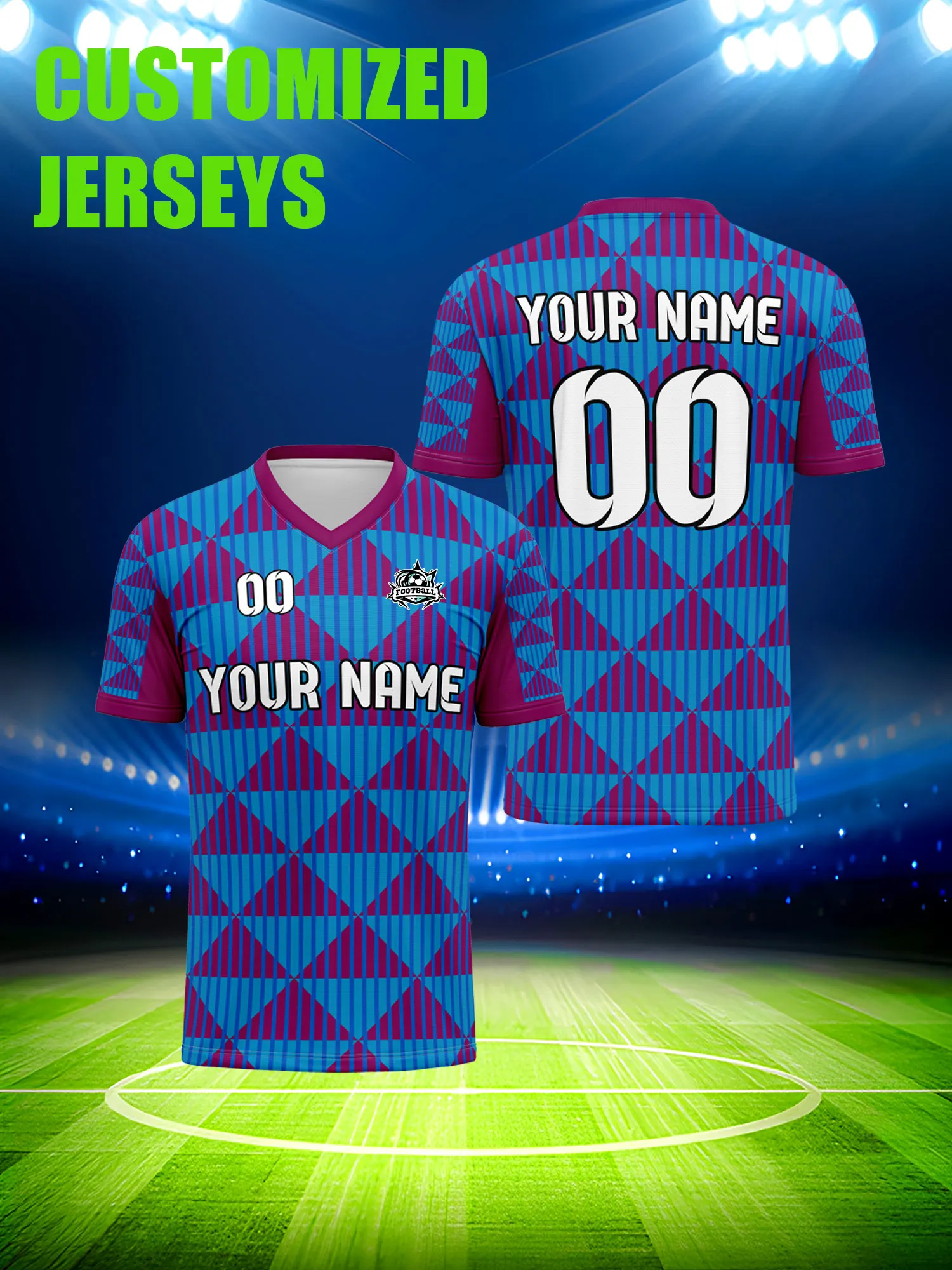 

Футбольная форма на заказ с индивидуальным изображением, номером и именем, с функцией контроля запаха, сохраняющая свежесть на весь день.