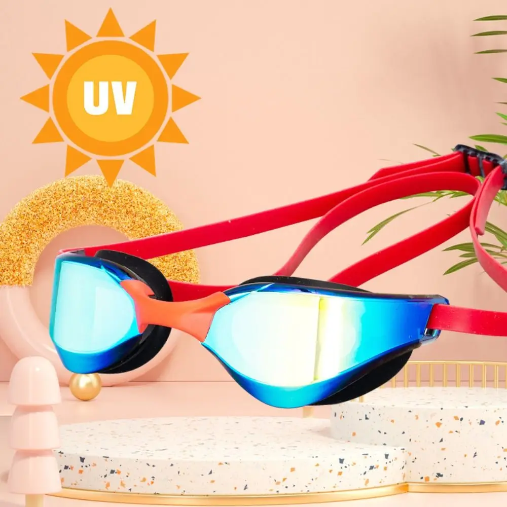 

HD Vision Adult Swimming Goggles Adjustable UV Protection Anti-fog Diving Goggles Wide View Leak-proof Waterproof Eyewear