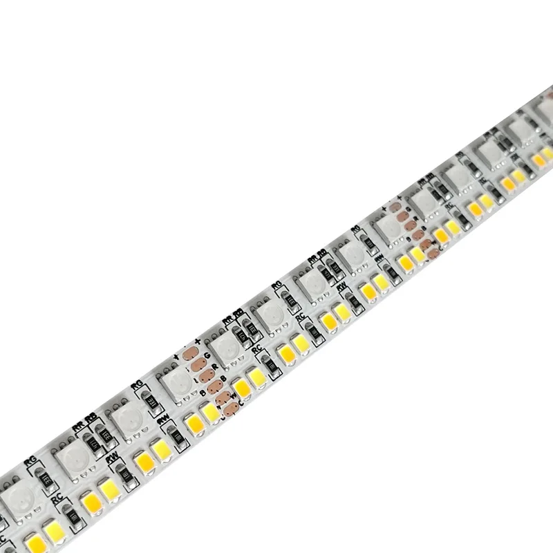 Imagem -02 - Regulável Linha Dupla Fita Led Rgbcct Super Brilhante 270 Leds por m Rgb Mais Branco Quente Mais Branco Rgb Mais 2700k6500k Regulável 15 mm Regulável Hotel Clube