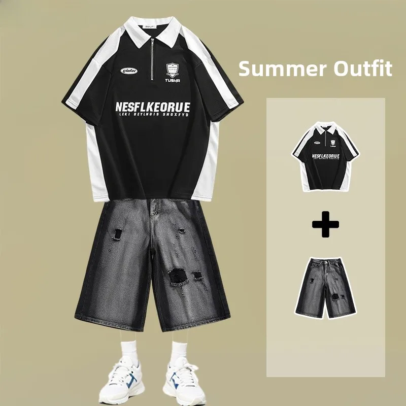 

Футболка Mr BEAST American Spliced irt ort Sve, мужская летняя уличная одежда, цветные джинсы, комплект брюк Seven-Foot