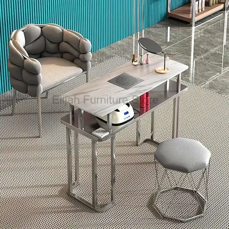 

Nordic Vacuum Cleaner Nail Tables Professional Manicure Nailtech Makeup Nail Tables Living Room Mesa Manicura Salon Furniture