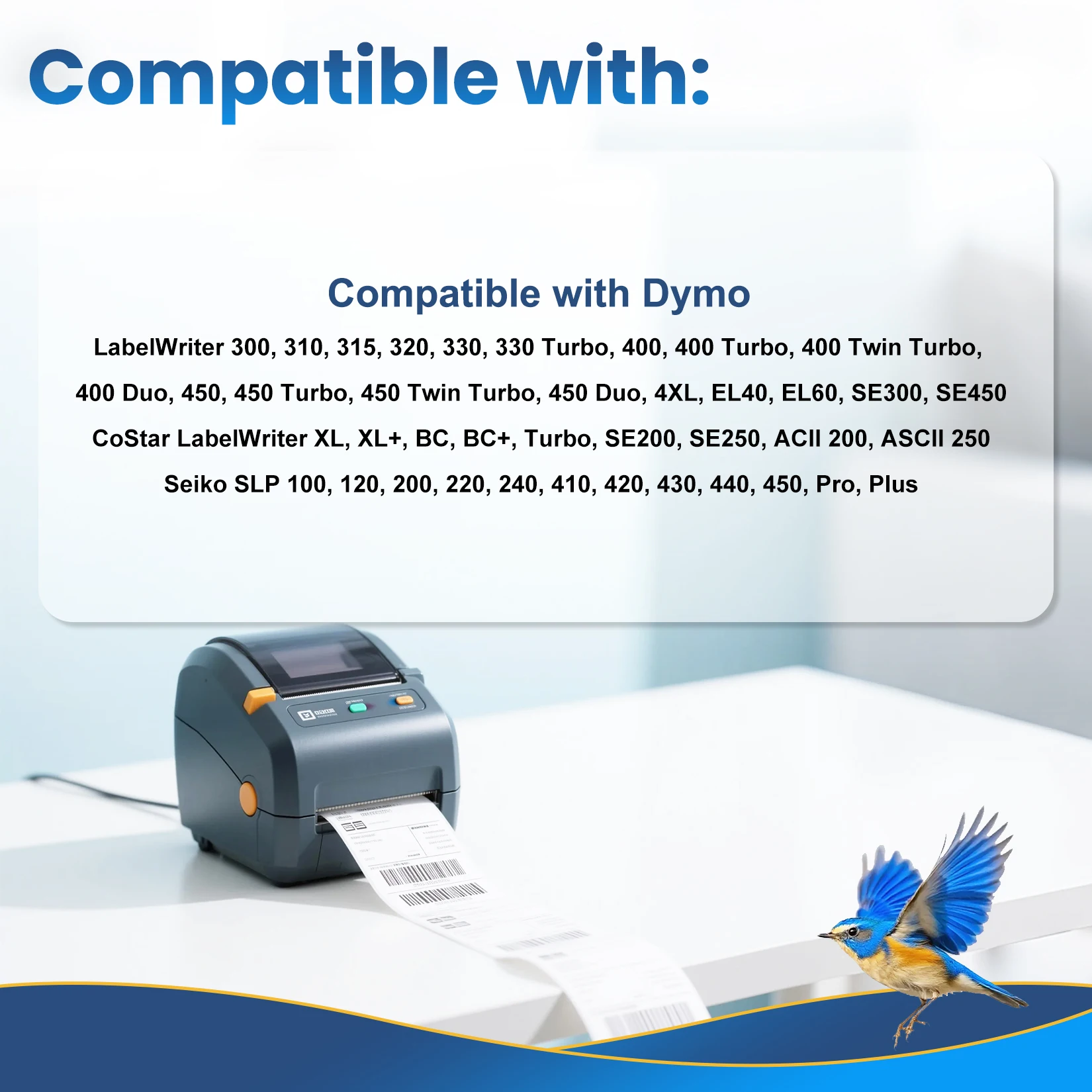 Jhaan 5 X 11356/S0722560 (41x89mm, 300 Etiketten) Kompatible Etiketten, kompatibel mit Dymo LabelWriter 300, 310, 315, 320, 330, 400 – Detail 2