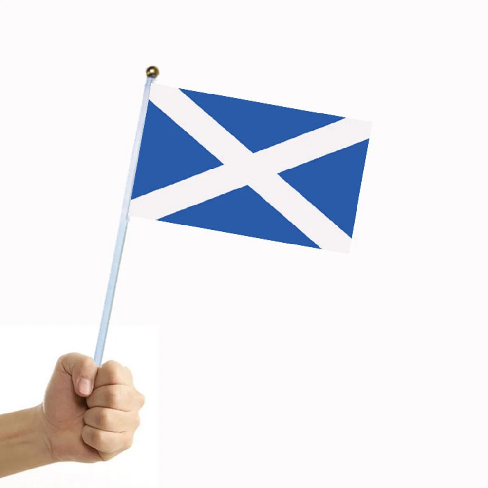 20pcs Scottish Hand Held Flags Festival Sports Event Scotland Mini Flags Home Decor