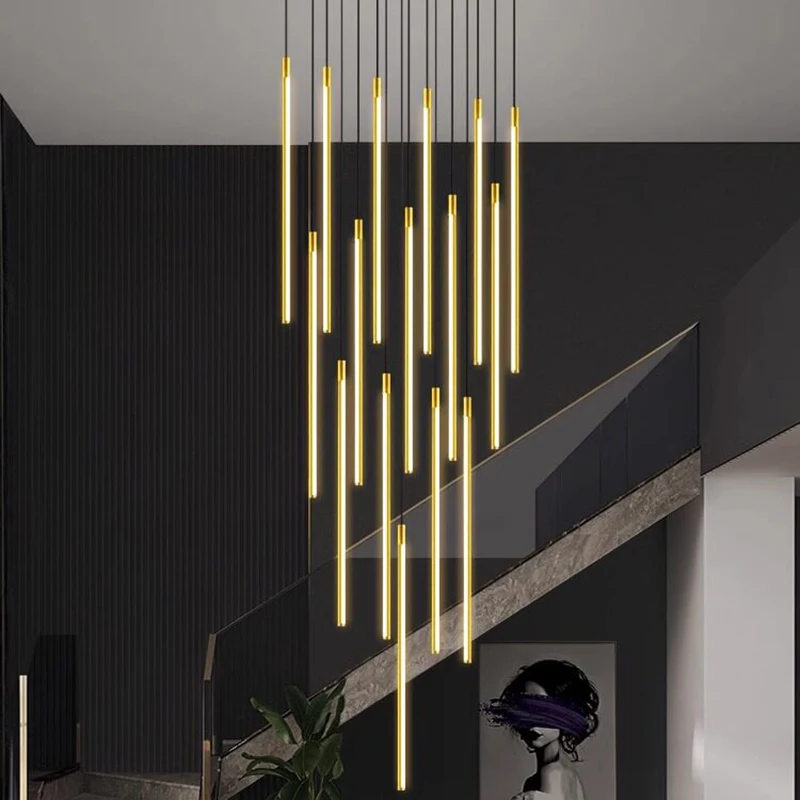 Nordic home decoration, stair chandelier, living room and dining room Pendant lights, ceiling light, indoor lighting