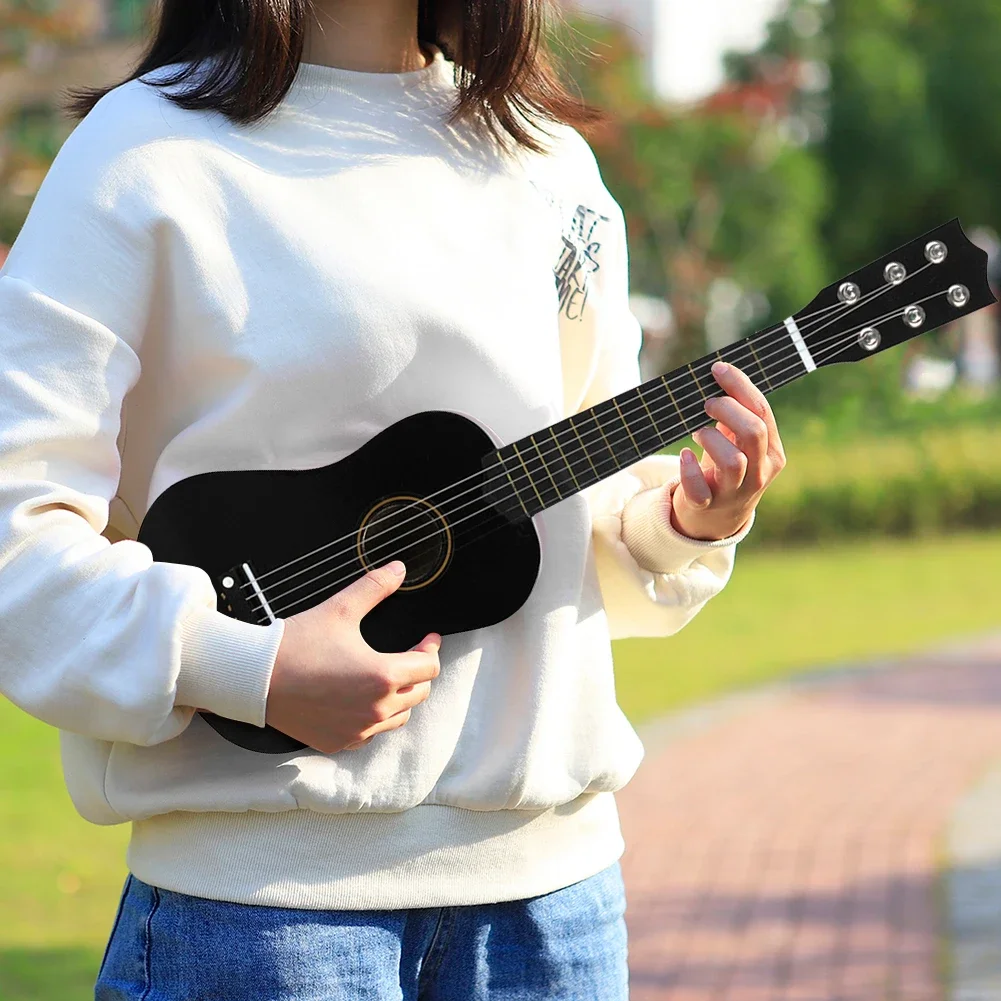 21 inch Basswood Ukulele 6 Strings Small Acoustic Guitar Musical Instruments for Children Kids Beginners Playing Learning Toy