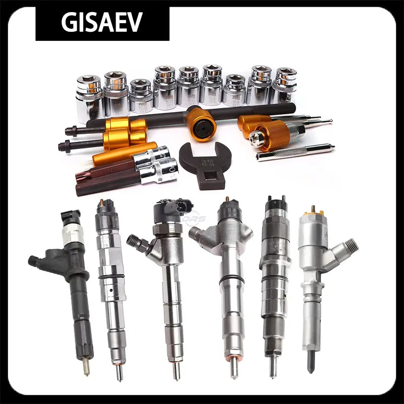 

Nozzle decomposition tool injector remover tools 22pieces wrench and socket included in the set common rail injector disassembly