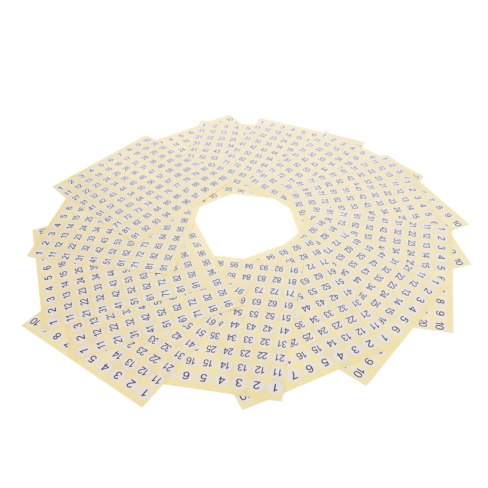 

15 Sheets Small Round Number Stickers 1-100 Multipurpose Adhesive Number Labels for Classifying Storage Bottles Jars Keys