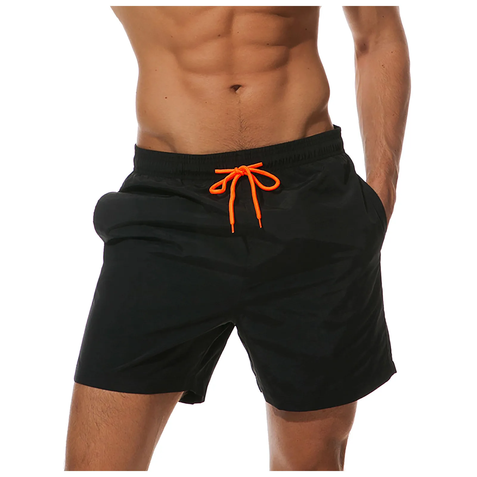 Men'S Quick Dry Shorts Fashion Loose Fitting Solid Color Shorts Summer Daily Commute Shorts Causal Beach Vacation Swim Shorts