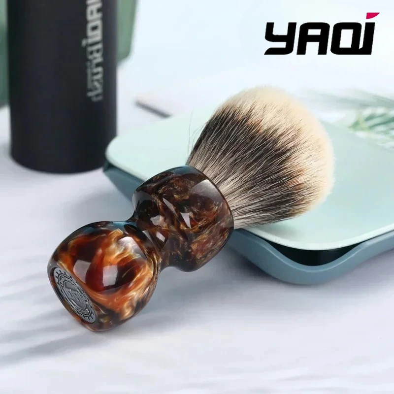 فرش الحلاقة Yaqi فرشاة الحلاقة الرطبة YAQI الكراميل 26 مللي متر اثنين الفرقة الغرير الشعر الرجال فرشاة الحلاقة #1