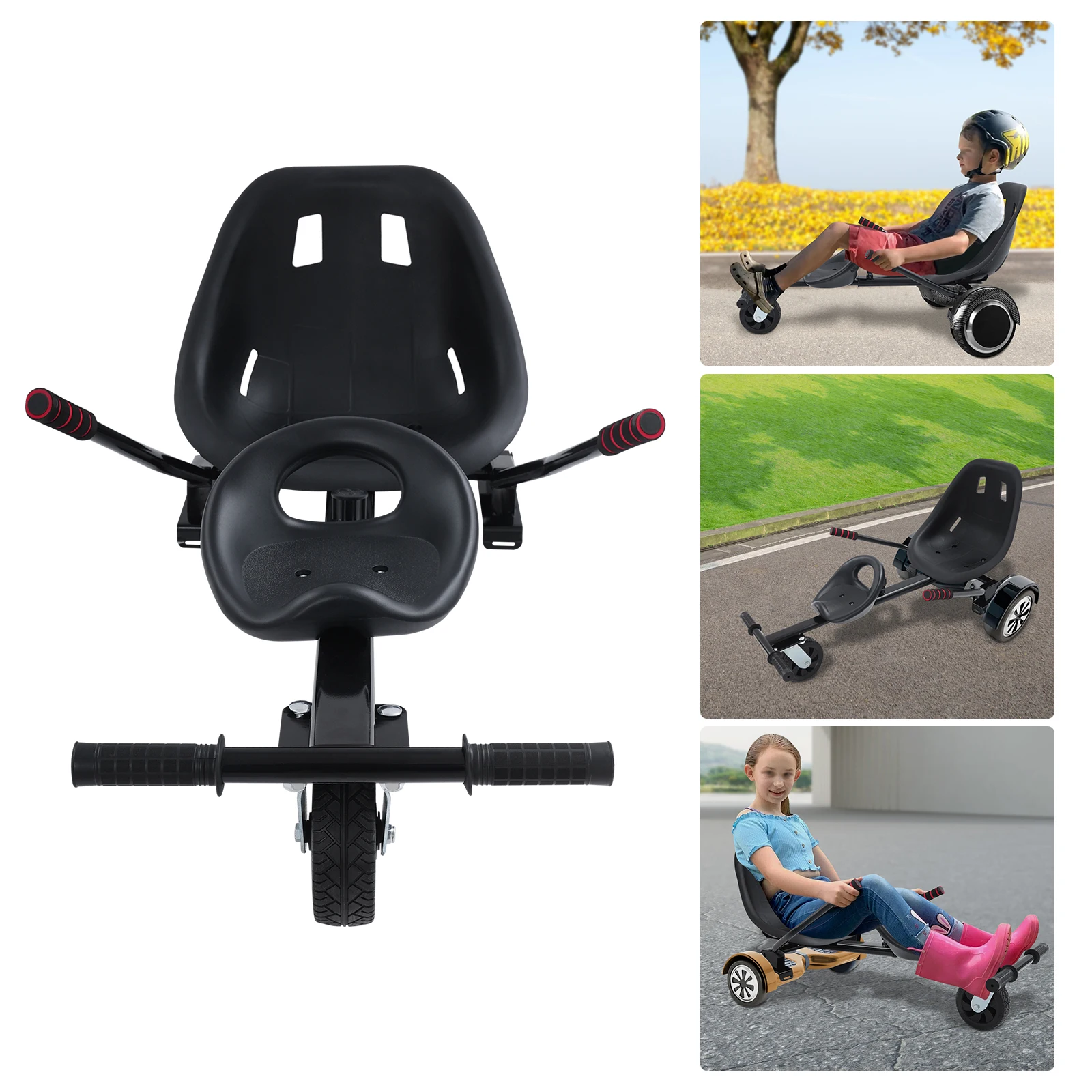 

Adjustable Hoverboard Double Seat Attachment for 6.5-10 Inches Scooters Kids or Adults Use Outdoor Parent-Child Entertainment