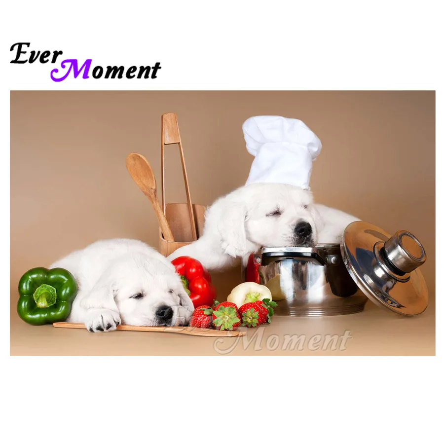 

Dog Animal Home Decorations Cross Stitch 5D DIY Ever Moment Diamond Painting Full Round Drill Diamond Embroidery ASF1296