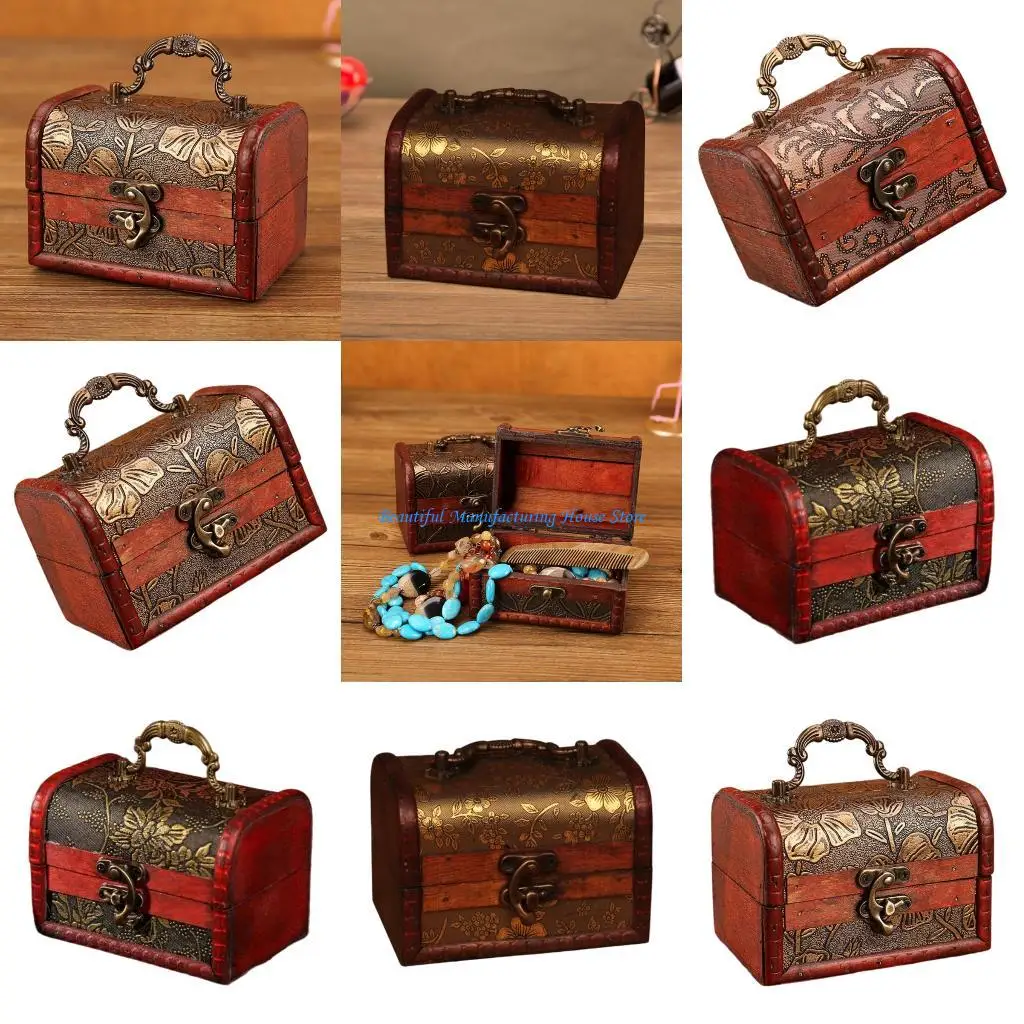 

E56A Деревянный футляр для ювелирных изделий Портативные органайзеры с защитной коробкой для защиты от потускнения