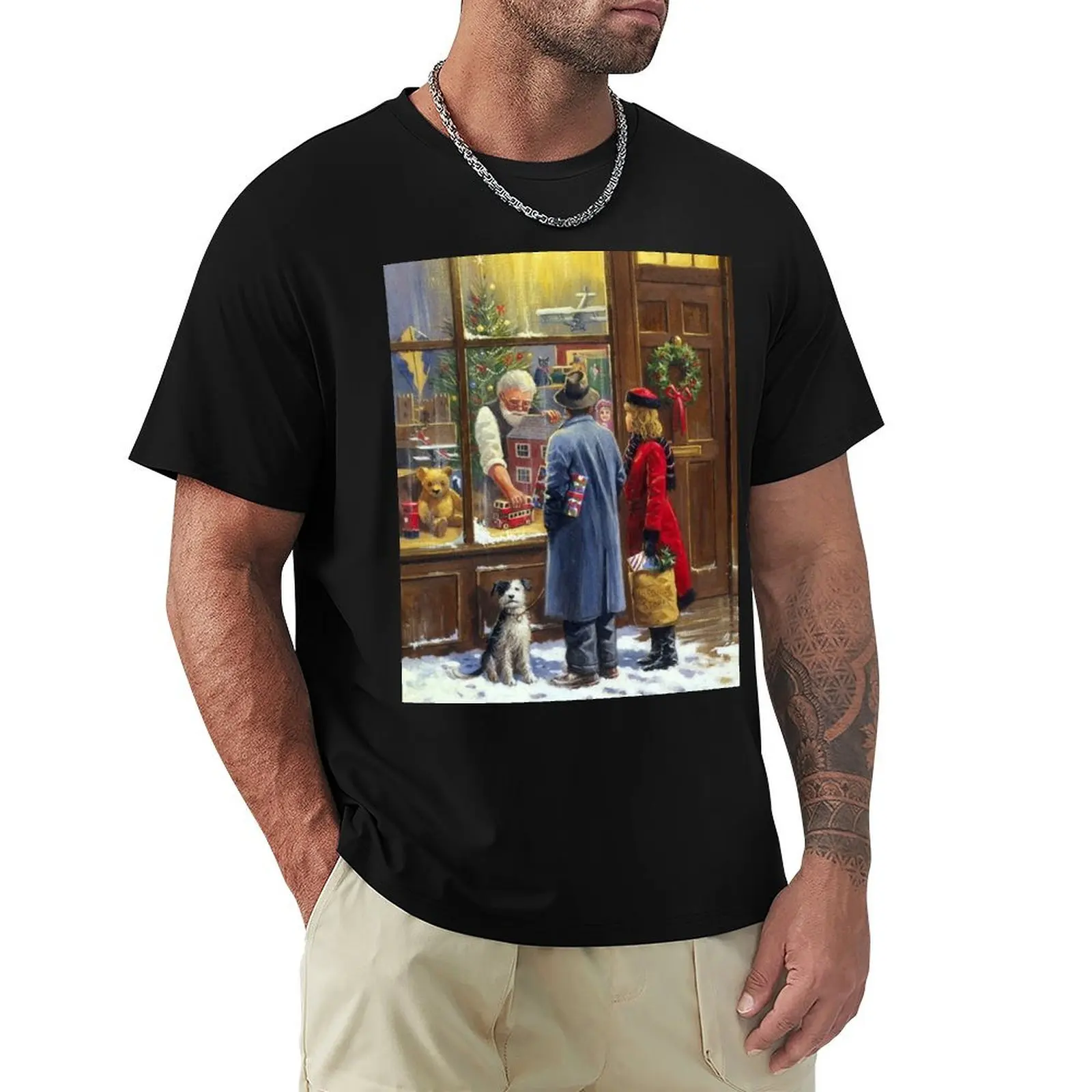 christmas, family, gift, holiday, postcard, present T-Shirt Breathable Mesh Panel T-Shirt