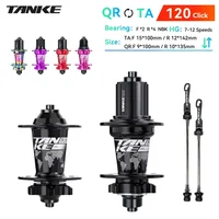 TANKE 120 Click Hub 6 rodamientos MTB bicicleta de montaña buje delantero trasero 28 32 36 agujeros QR eje pasante freno de disco bujes de bicicleta 12 velocidades