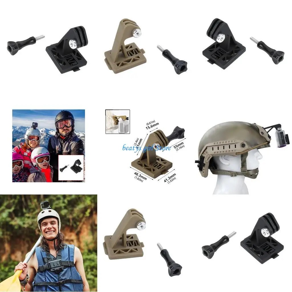 

C7AB Adjustable Helmet Camera Mount Bracket Enhances View ABS Construction